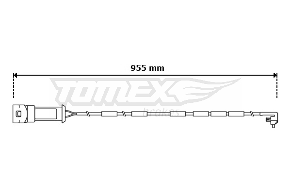 Výstrażný kontakt opotrebenia brzdového oblożenia TOMEX Brakes